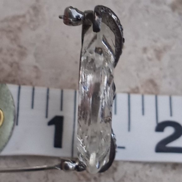 CINER STERLING SILVER Paste Stones Faceted Crystal Brooch Pin ANTIQUE - Picture 12 of 15